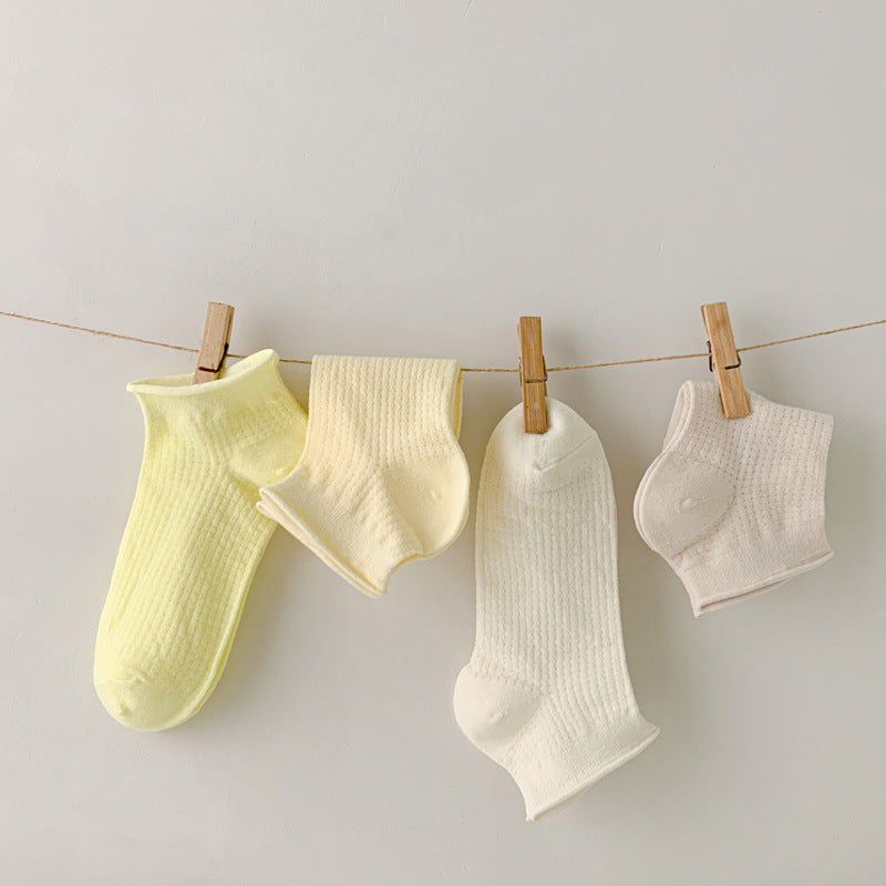Simple Solid Color Low Ankle Socks