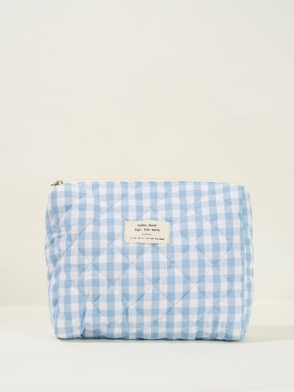 Colorful Plaid Large Capacity Make Up Bag