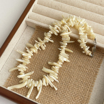 Elegant Irregular Shell Handmade Choker Necklace