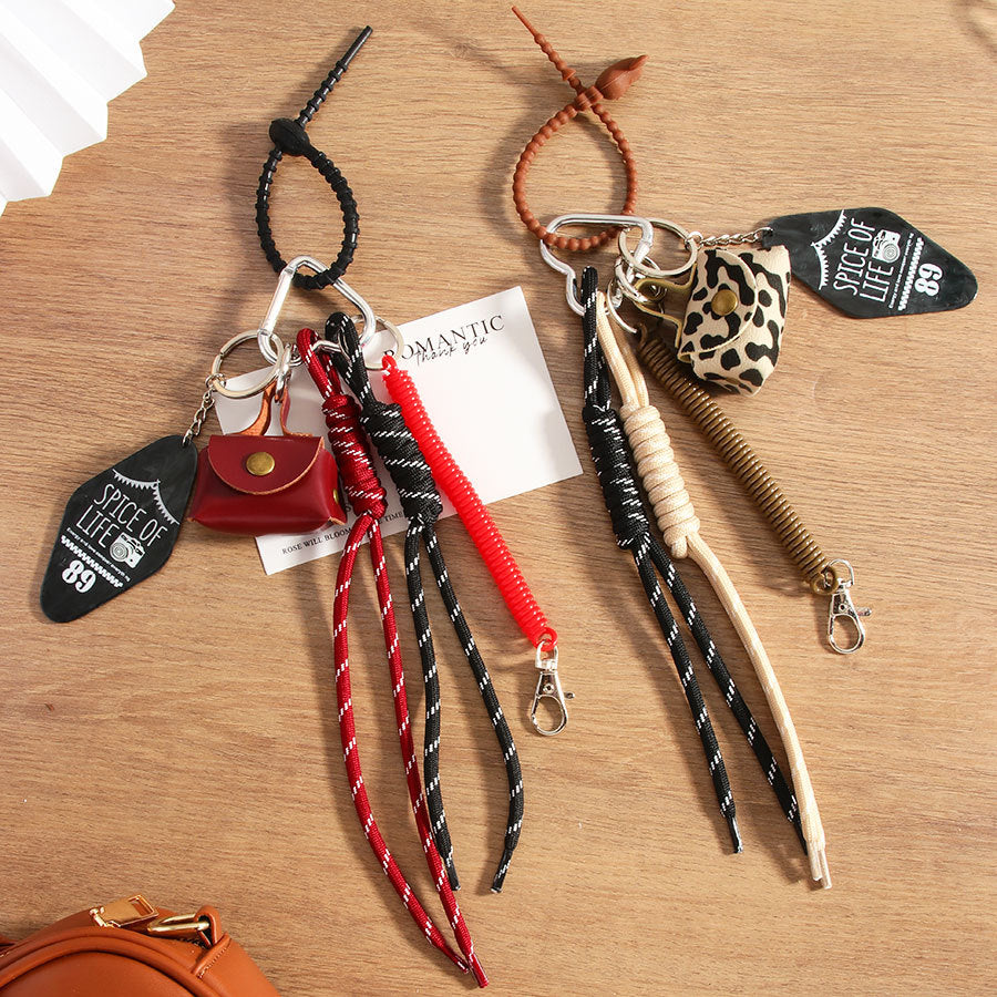 Leather Mini Bag Keychain Bag Charms
