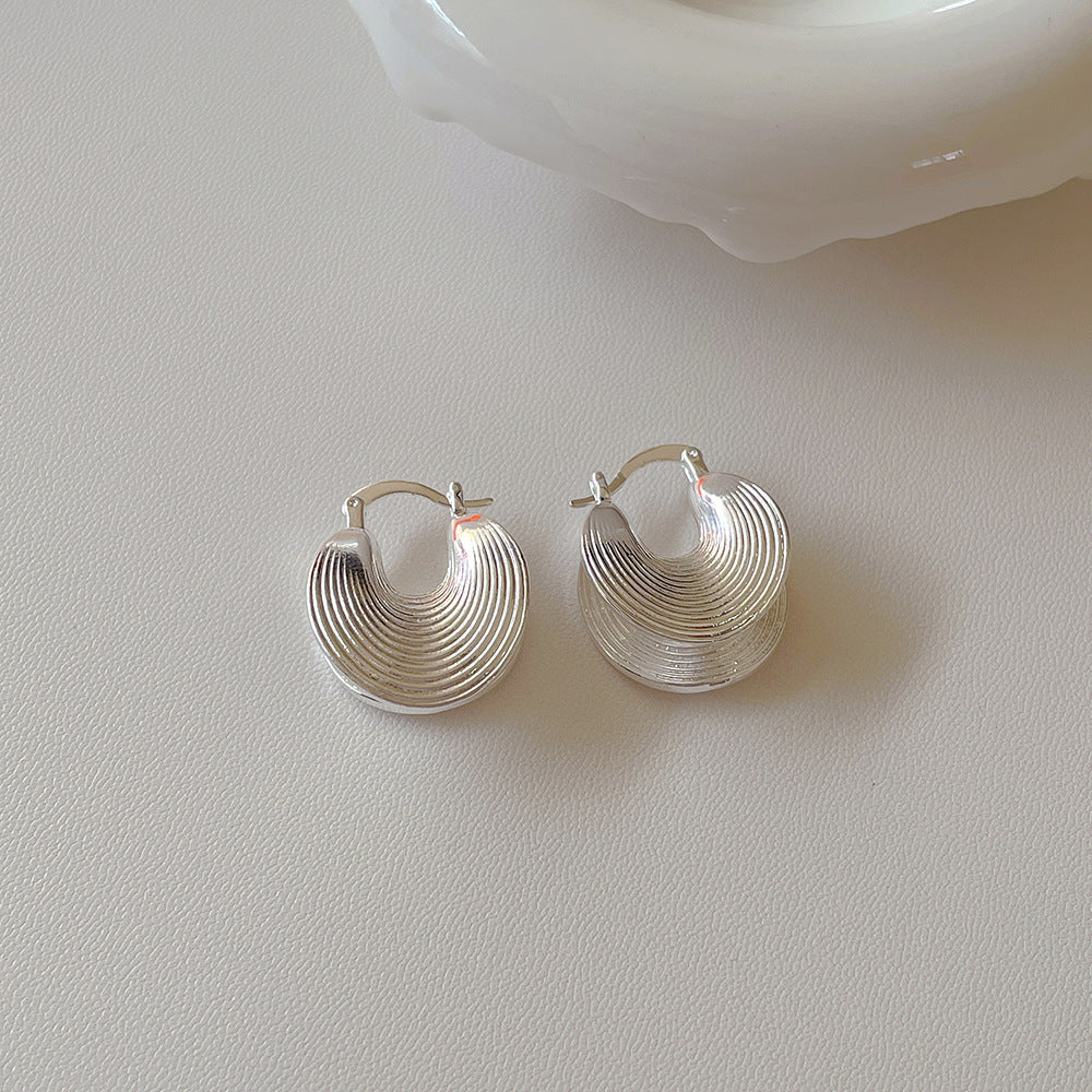 Simple Irregular Elegant Round Hoop Earrings