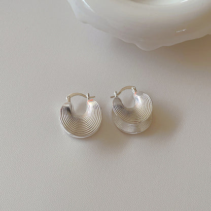 Simple Irregular Elegant Round Hoop Earrings