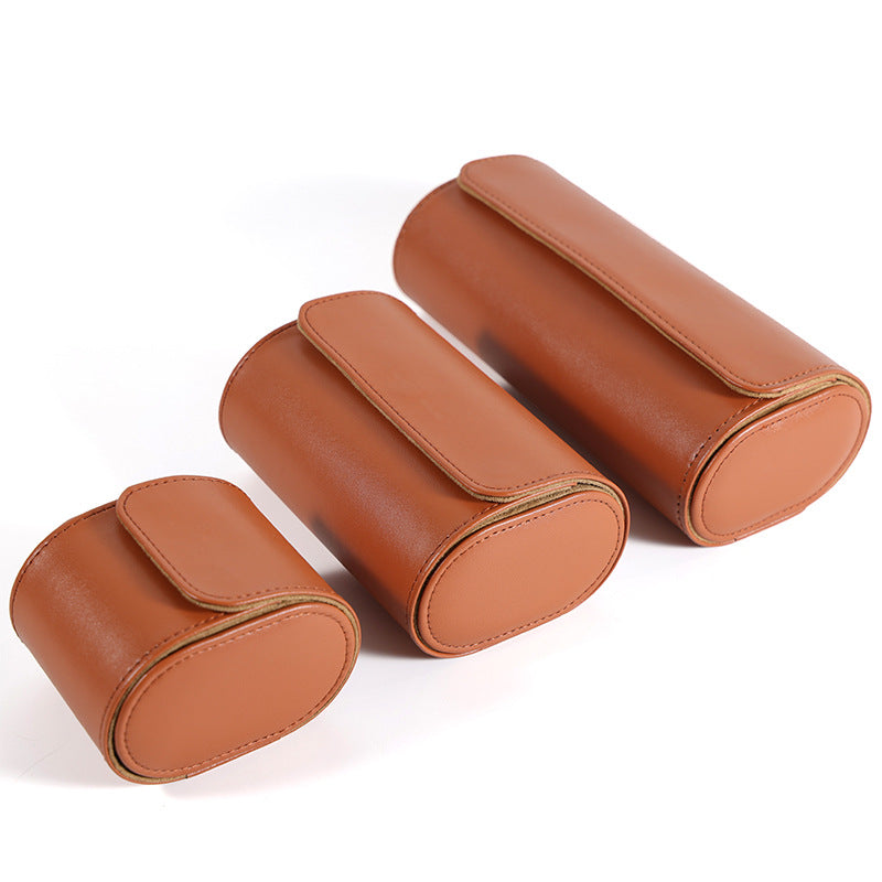 Portable PU Leather Watch Roll Organizer