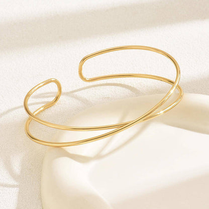 Simple Cross Open Arm Cuff