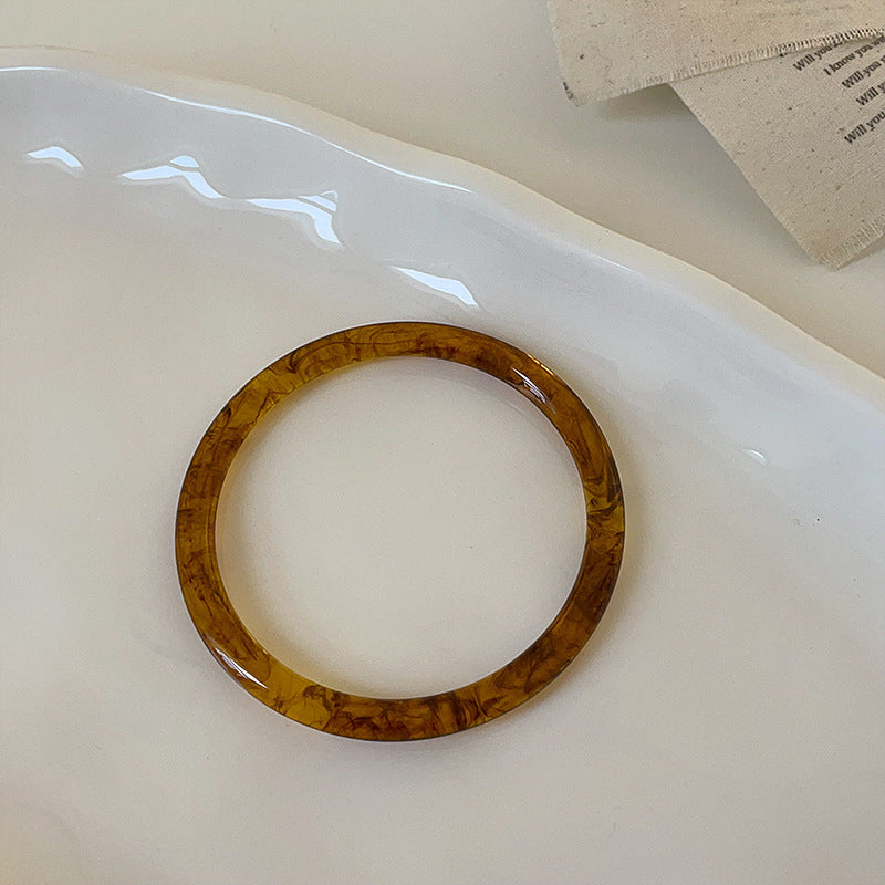 Irregular Acrylic Resin Layered Bracelets