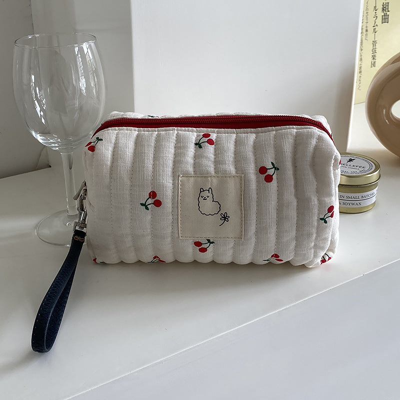 Flower Cherry Sweet Cosmetic Bag