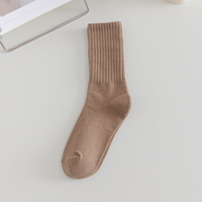 Solid Color Simple Ripped Socks