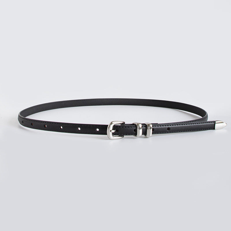 Simple Elegant Slim Leather Belt