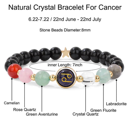 Vintage 12 Constellations Stone Beaded Bracelets