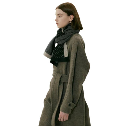 2+ Contrast Color Point Knit Scarves