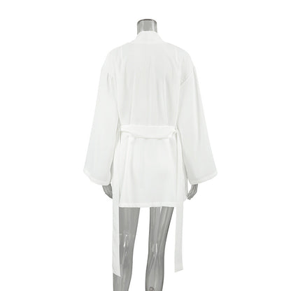 3PCS Solid Color Split Homwear Sets