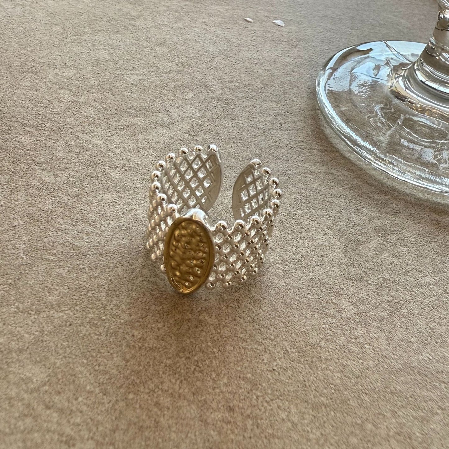 Trendy Silver Wide Open Band Ring