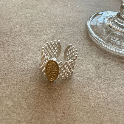 Trendy Silver Wide Open Band Ring