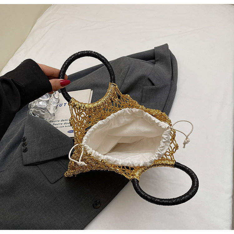 Hollow Out Braided Large Tote Bags