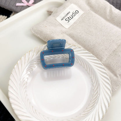 Blue Polka Dot Pattern Vintage Hair Claw