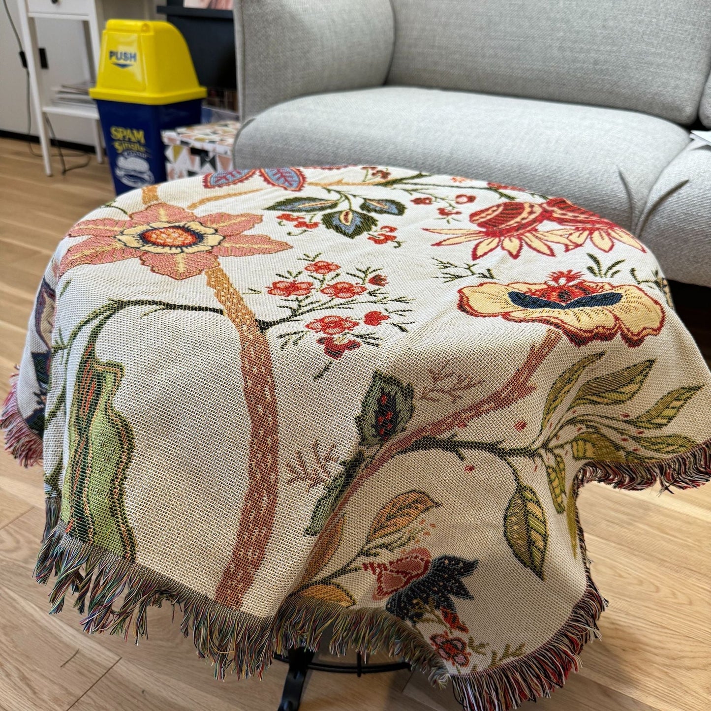 Soft Floral Throw Blanket Outdoor Beach Towel