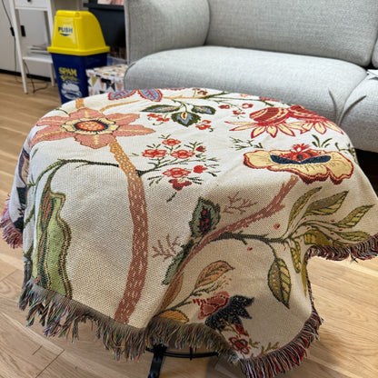 Soft Floral Throw Blanket Outdoor Beach Towel