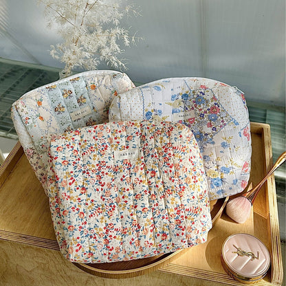 Floral Print Simple Sweet Coametic Bag