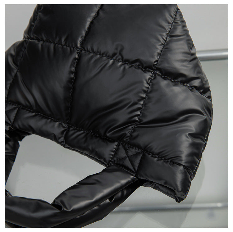 Solid Color Simple Puffer Handbag