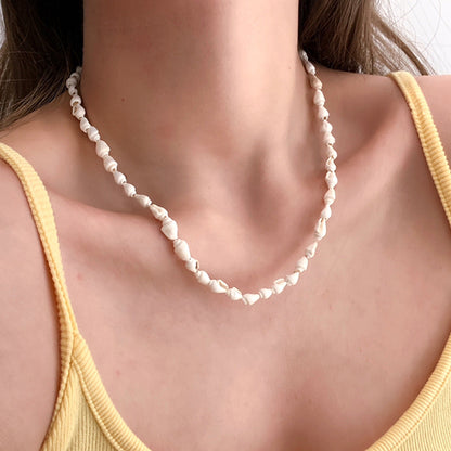 Minimalist  Natural Shell Handmade Choker Necklace