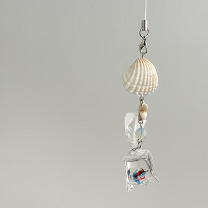 Cute Seashell Fish Keychain Bag Charm
