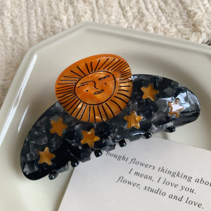 Sunflower Pentagram Claw Clip