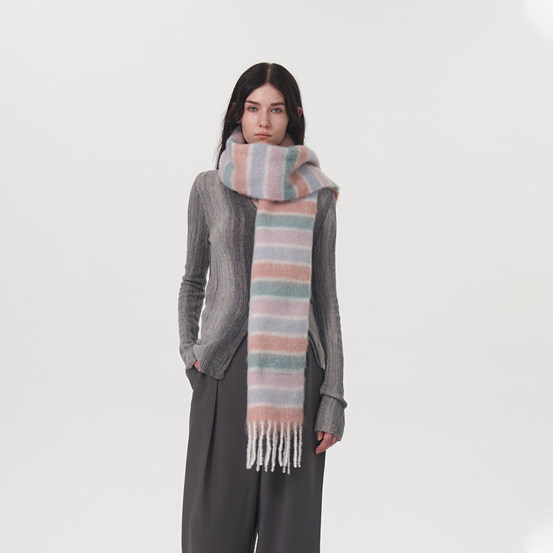 2+ Colorful Rinbow Tassel Scarves