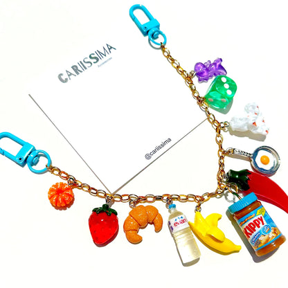 Cute Colorful Cartoon Braided Bag Charm