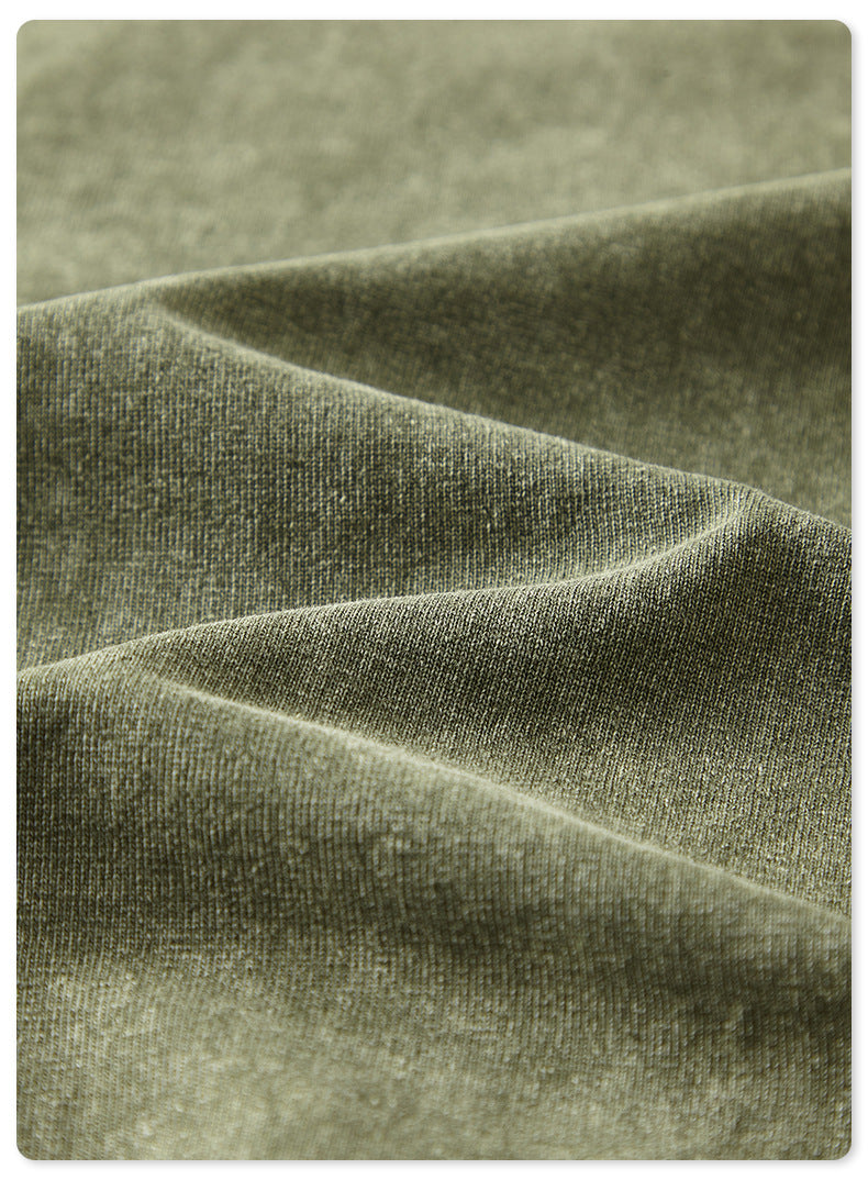 Vintage Washed Crew Neck Long Sleeve T-shirt