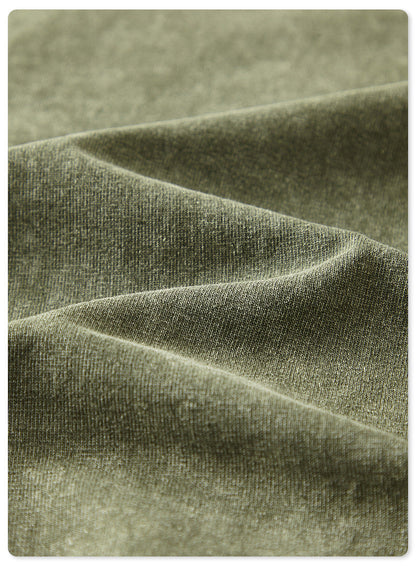 Vintage Washed Crew Neck Long Sleeve T-shirt