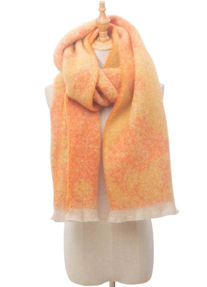 Floral Print Contrast Color Scarves
