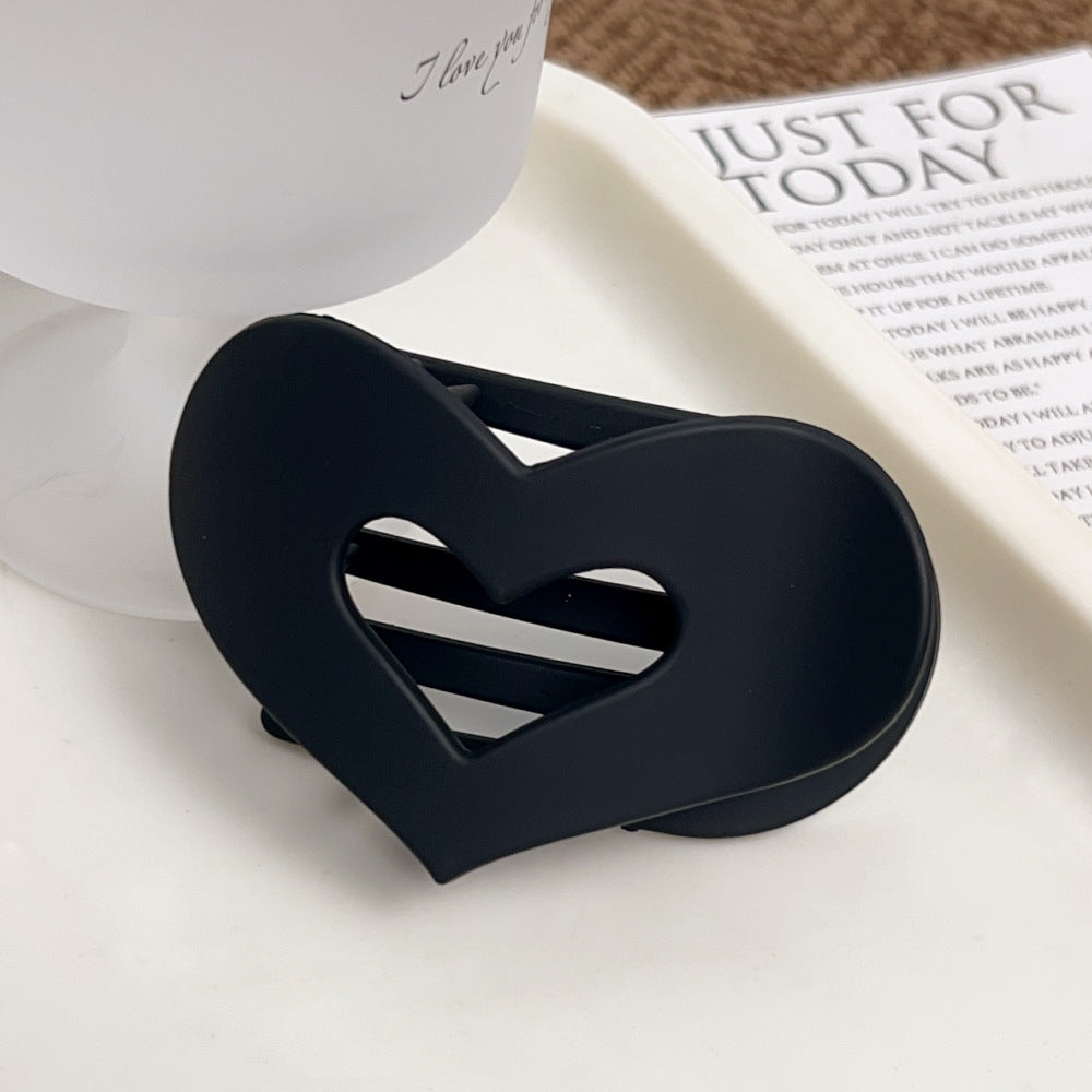 Stylish Flat Hair Heart Claw Clip