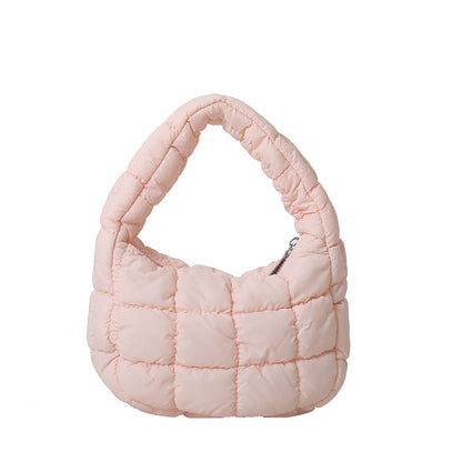 Solid Color Cloud Bag Cute Mini Handbag