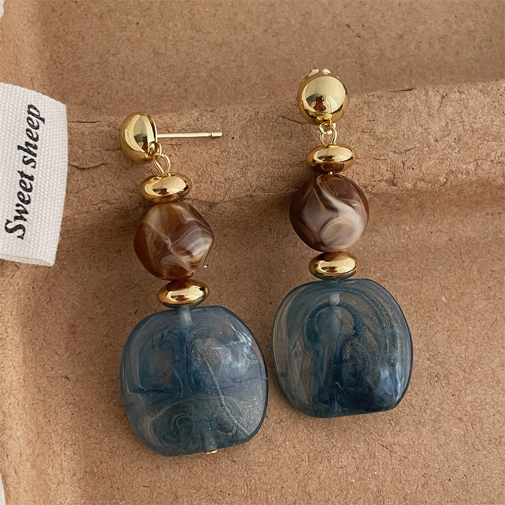 Vintage Geometric Acrylic Drop Dangle Earrings