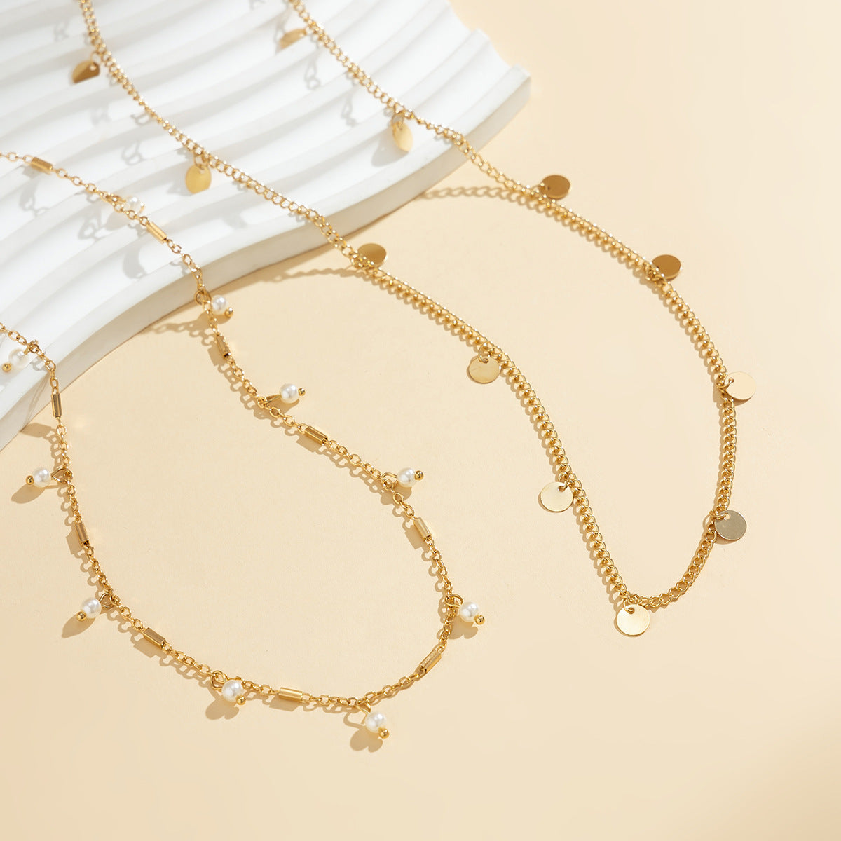 Sexy Pearl Double Layers Waist Chain