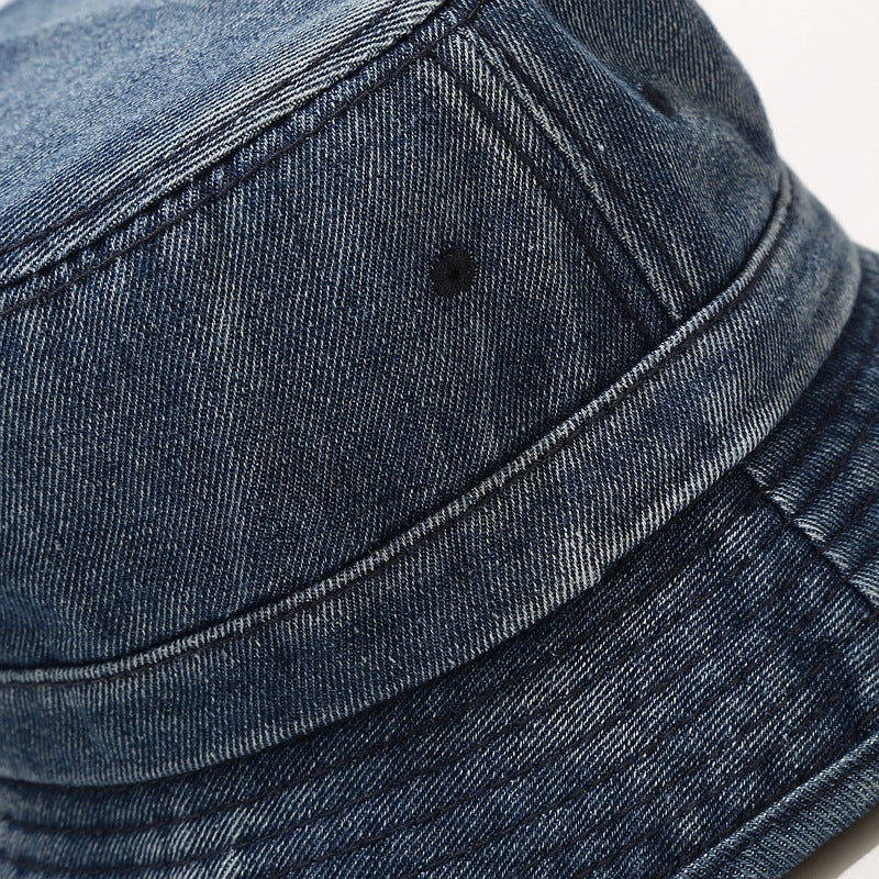 Washed Solid Color Foldable Denim Bucket Hat