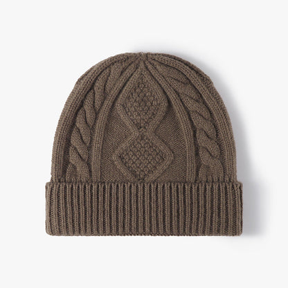 Solid Color Twist Padded Knot Beanie