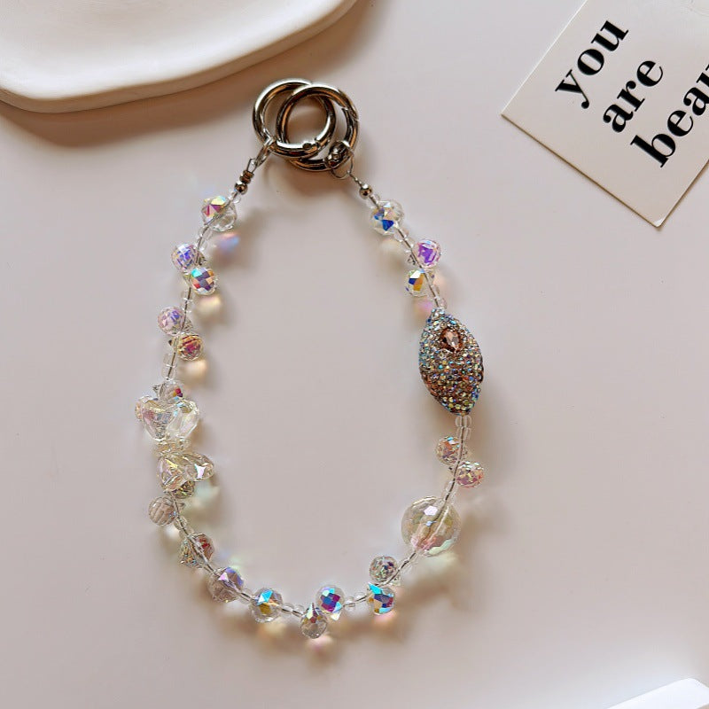 Cute Crystal Beaded Butterfly Keychain