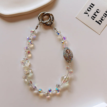 Cute Crystal Beaded Butterfly Keychain