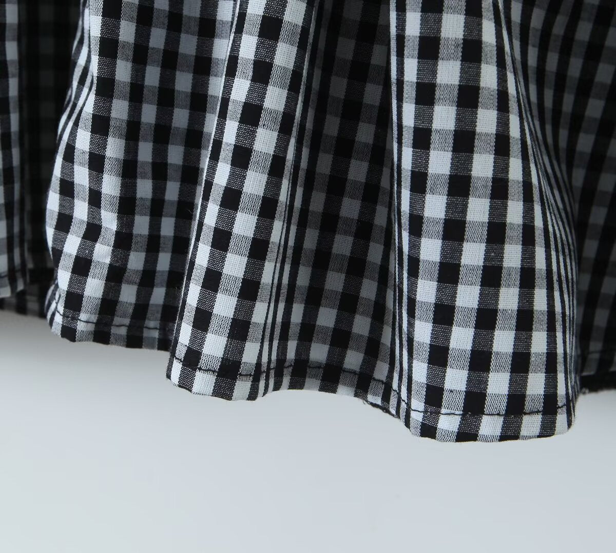 Fashion Plaid Front Button Sleeveless Mini Dresses