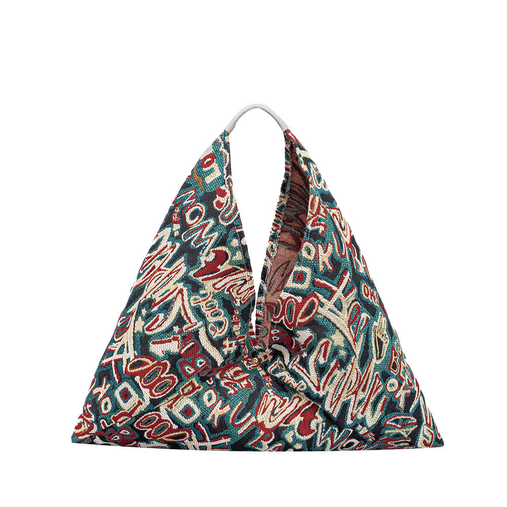 Print Daily Triangle Handbag