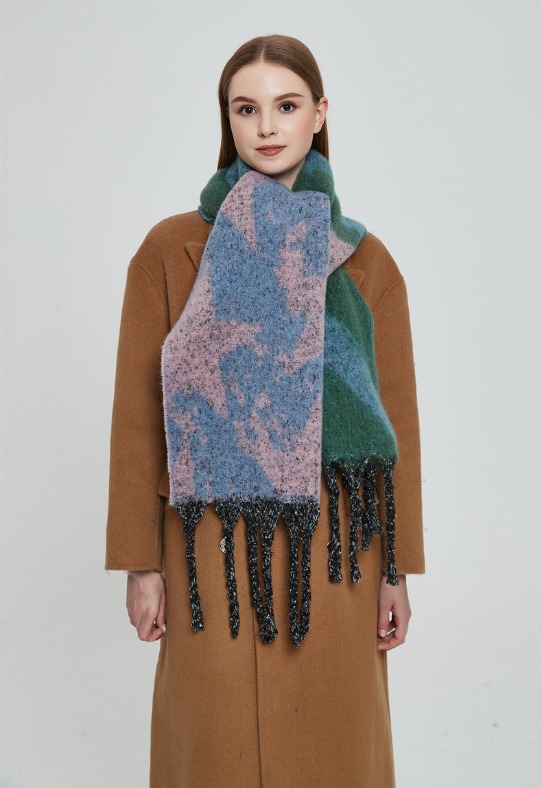 Patchwork Color Star Print Scarves