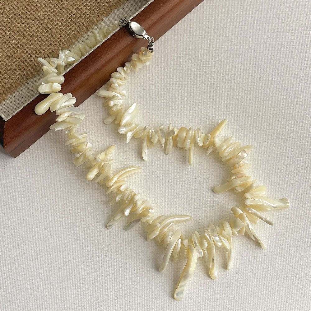 Elegant Irregular Shell Handmade Choker Necklace