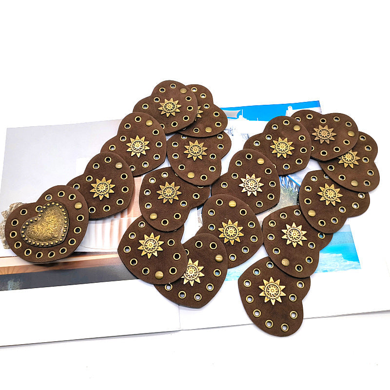 Vintage Patchwork Punk Stud Wide Belt