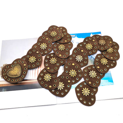 Vintage Patchwork Punk Stud Wide Belt