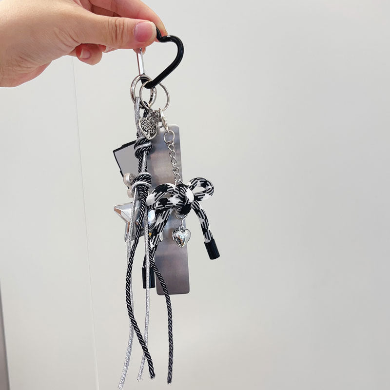 Rope Bow Book Keychain Bag Charms