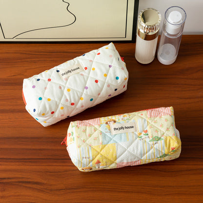 Cute Cartoon Colorful Dots Pencil Pouch