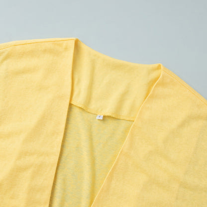 Elegant Solid Color Shawl Lantern Pants Pajamas Set