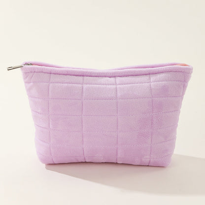 Solid Color Large Capacity Simple Make Up Bag