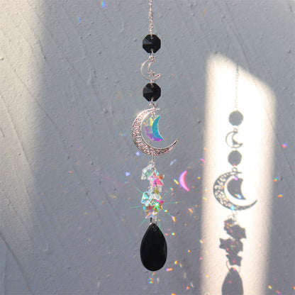 3+ Moon Star Crystal Suncatcher Hangings
